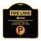 Signmission Fire Lane No Parking or Standing Anytime W/ No Parking & Left Arrow Alum, 18" x 18", BG-1818-24008 A-DES-BG-1818-24008 - alternate 1